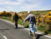 Mervyn Finlay and Eugene McCormick make their way to the Blackwater on the Lough Fea Road