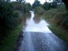 Moyola flood makes its way up the Mulnavoo Road outside Draperstown. Photo: M McGlade