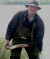 Barney displays his Mill Lough trout.