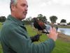 John Carmichael with one of his birds.