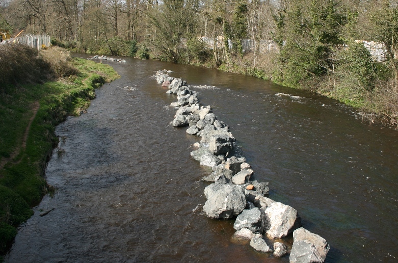 Stones ready to be put in place in the Moyola