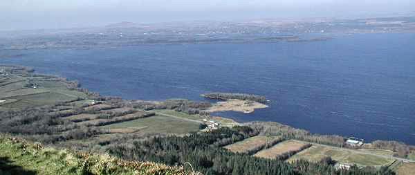 The spectacular view of Lough Erne from Navar forest park
